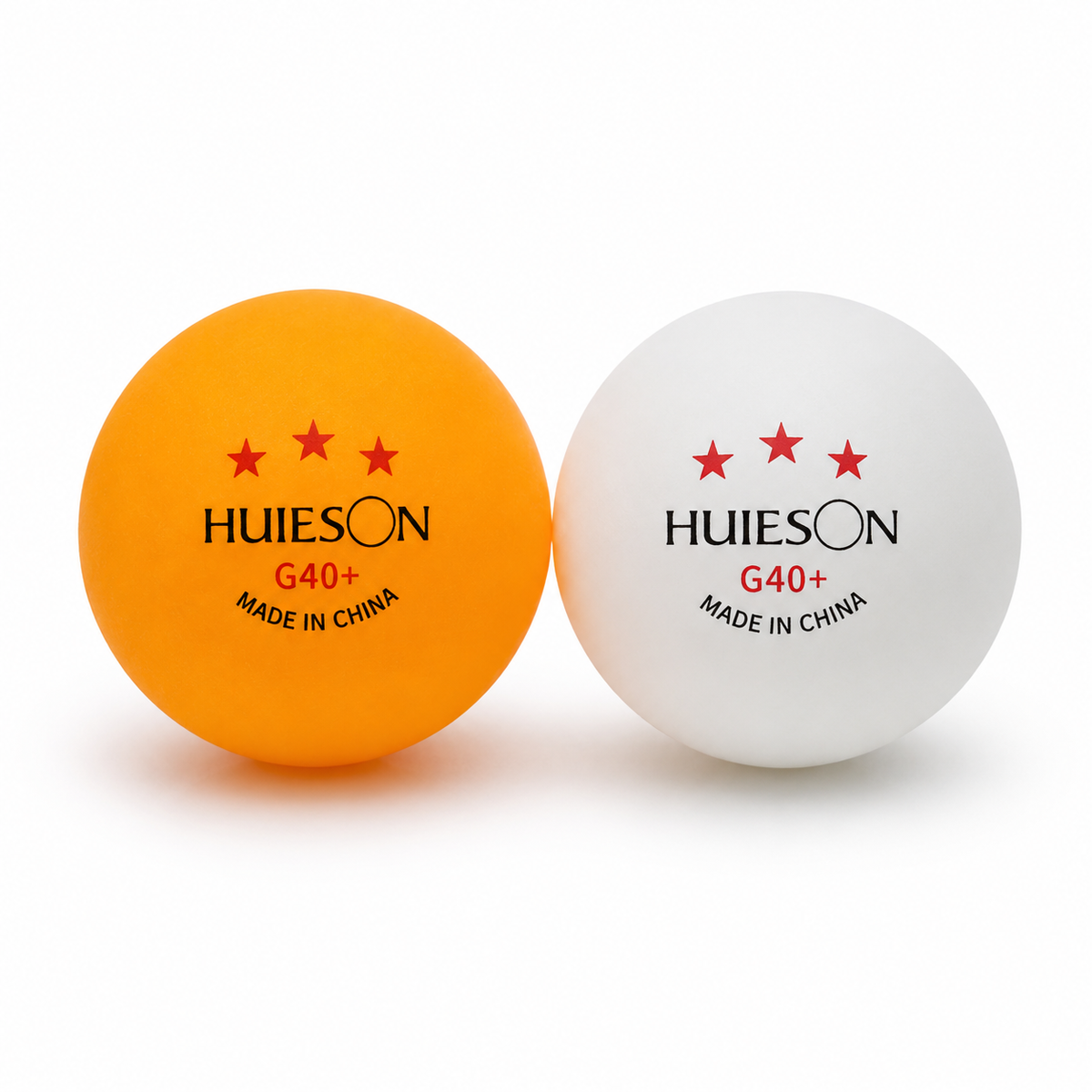 Balles de tennis de table Huieson 3 étoiles ABS, orange et blanche
