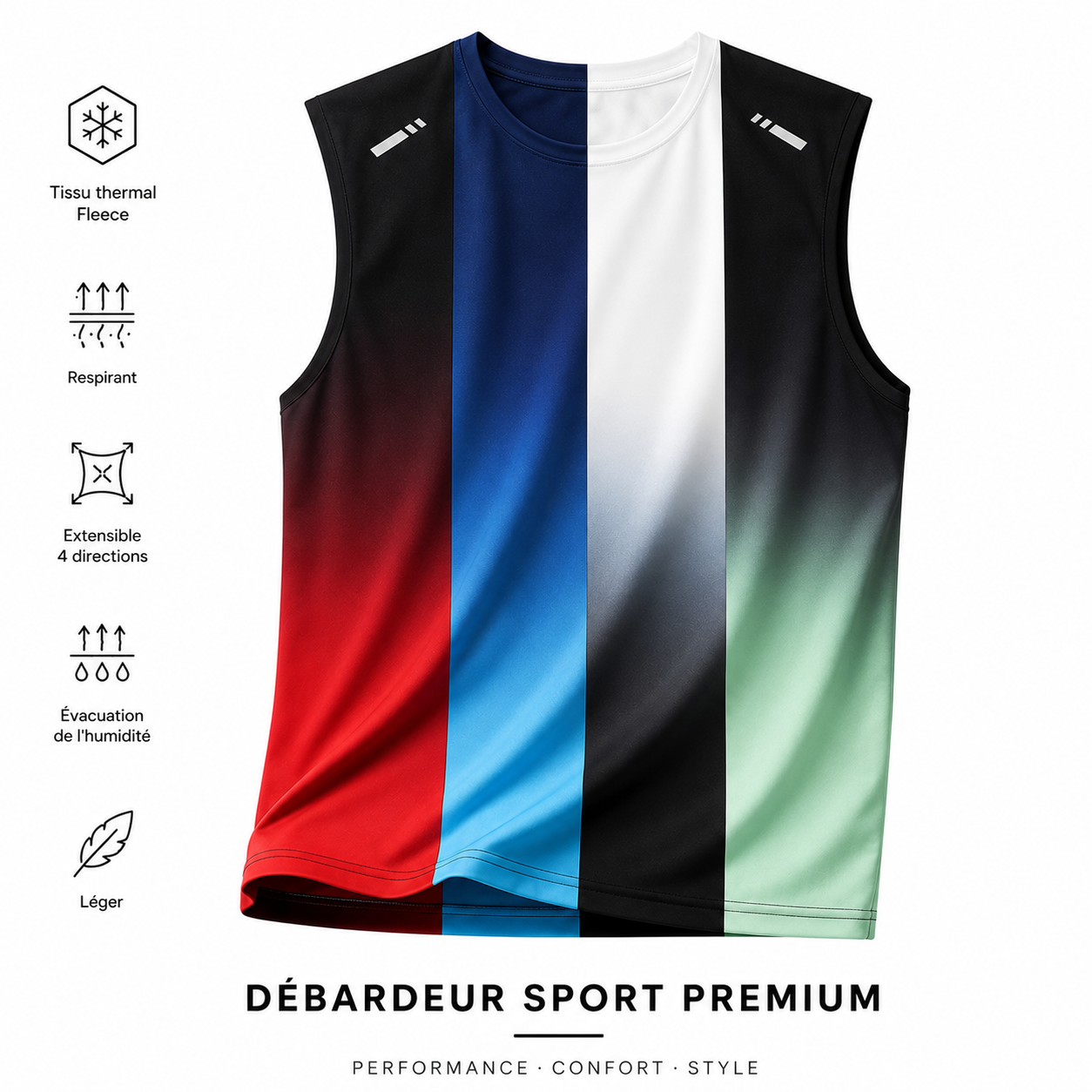 Débardeur Padel Homme – Léger, Séchage Rapide & Effet Froid