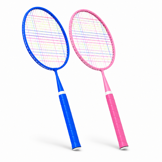 Set Raquettes Badminton Junior avec Sac de Transport – Bleu & Rose