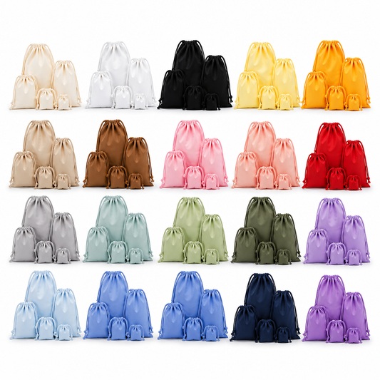 Pochette en Coton à Cordon - Sac de Rangement Multicolore
