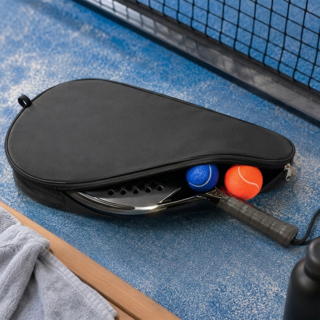 Sac de Padel Oxford Noir – Bandoulière Unisexe | Compatible Toutes Raquettes Padel & Tennis