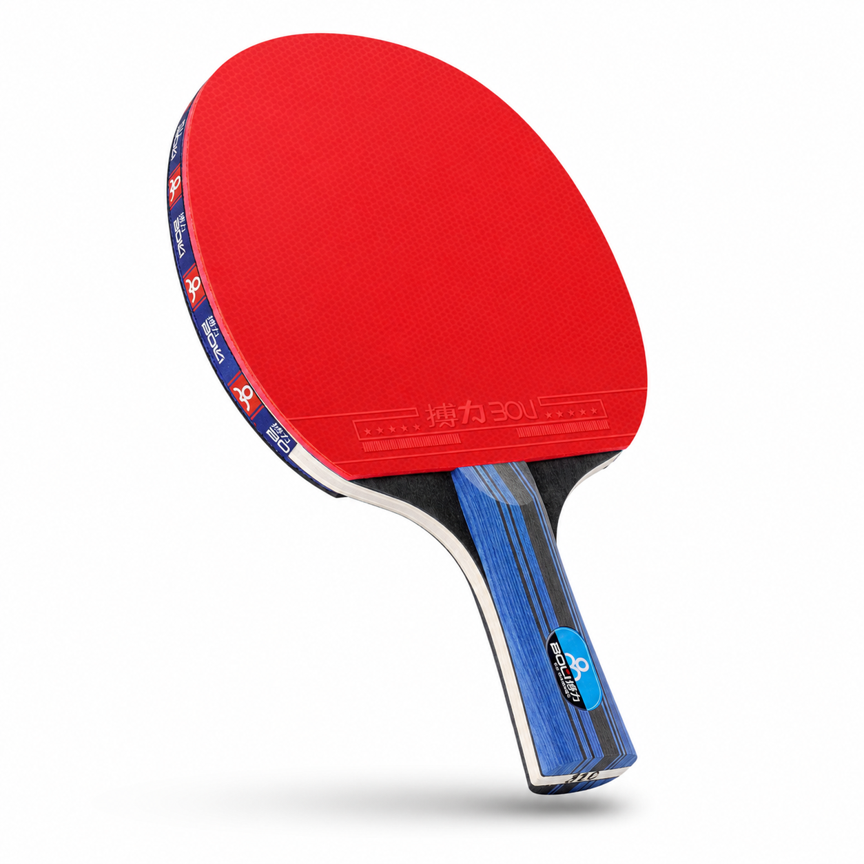 Set de 2 Raquettes de Tennis de Table 7 Plis Bois avec Housse